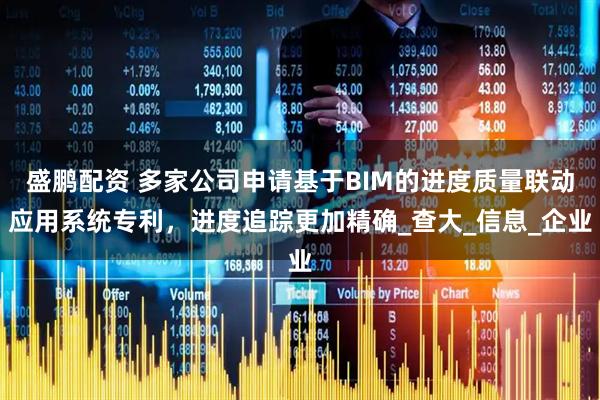 盛鹏配资 多家公司申请基于BIM的进度质量联动应用系统专利，进度追踪更加精确_查大_信息_企业