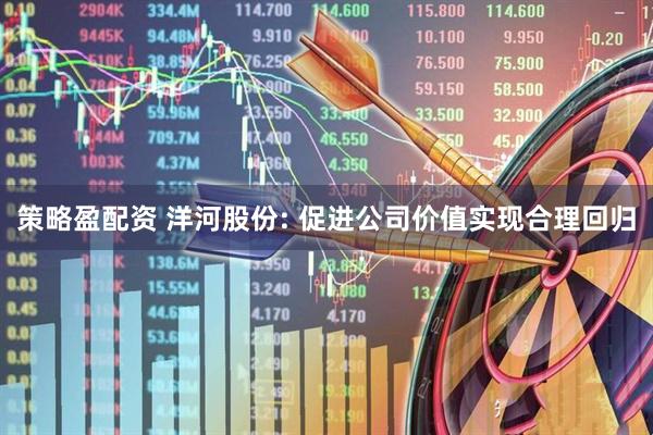 策略盈配资 洋河股份: 促进公司价值实现合理回归
